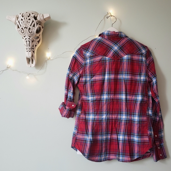 Levi's Plaid Western Button Up - Red 🌶 - Picture 3 of 8